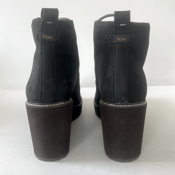 TOMS Women’s Water Resistant Winter Rubber Sole Lace Up Wedge Boots Size 11 New - Picture 6 of 7